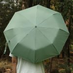 40'' Arc Gem Wooden Handle Automatic Umbrella - 1