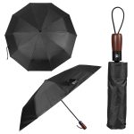 40'' Arc Gem Wooden Handle Automatic Umbrella - 2
