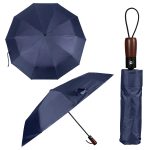 40'' Arc Gem Wooden Handle Automatic Umbrella - 4