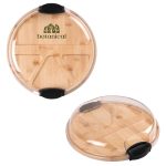 Round Bamboo Charcuterie Tray W/Lid (No Utensils) - 2